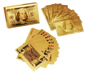 0523 Gold Plated Poker Playing Cards (Golden)