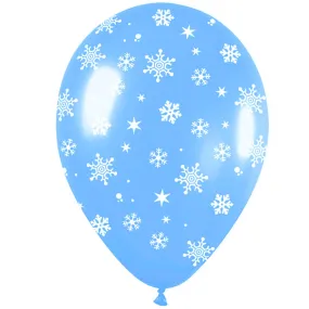 11 inch SNOWFLAKES-A-ROUND - PEARL LIGHT BLUE (6 PK)