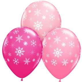 11 inch SNOWFLAKES - PINK ASSORTMENT (6 PK)