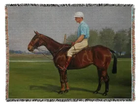 21st Century Woven Tapestry Blanket Equestrian Theme