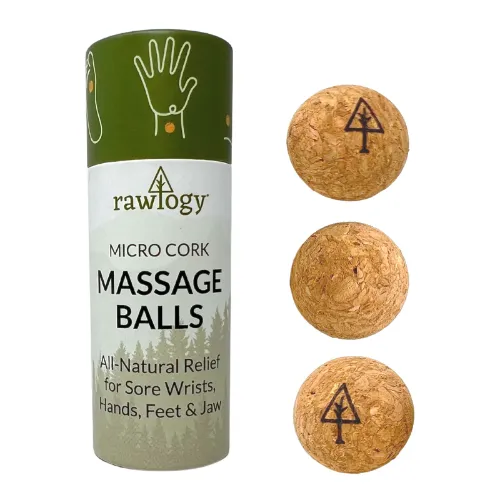 3-pack Micro Cork Massage Balls by Rawlogy