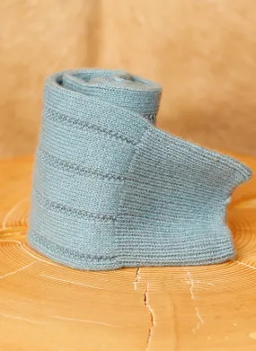 75% Cashmere Rib Sock in Robin's Egg Blue