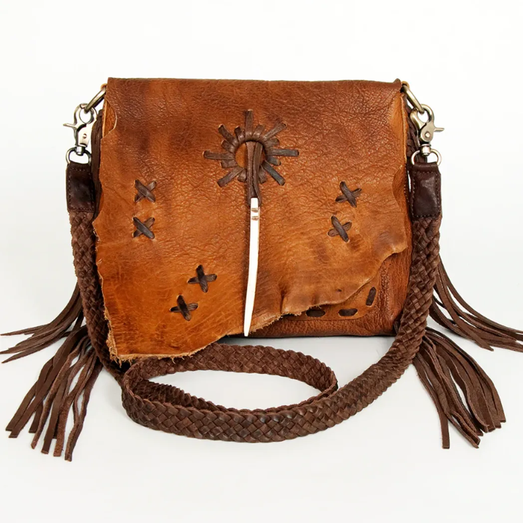 American Darling Brown Leather Crossbody