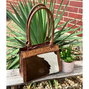 American Darling Cowhide Tooled Leather Handbag