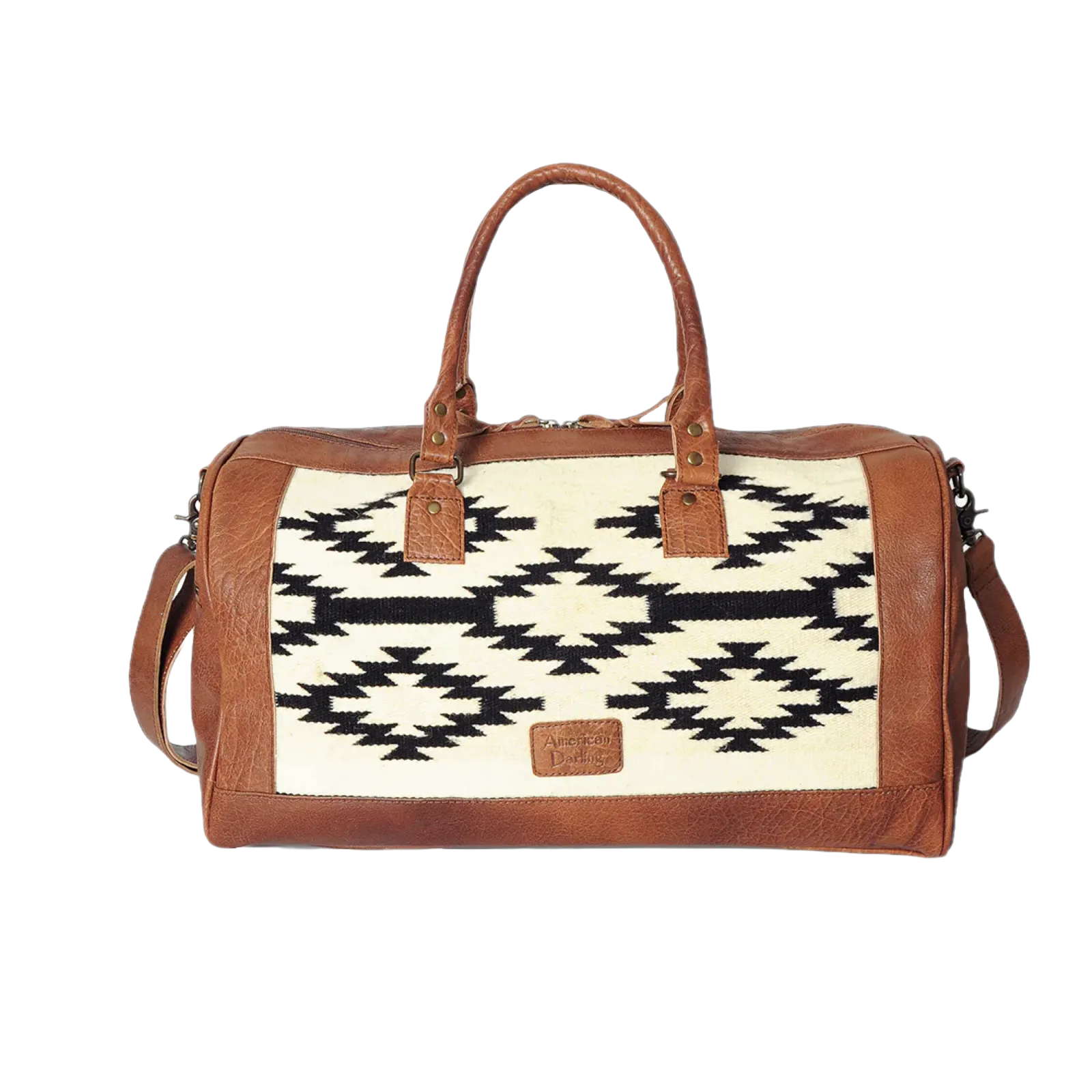 American Darling Saddle Blanket Genuine Leather Duffel Bag ADBGS174D