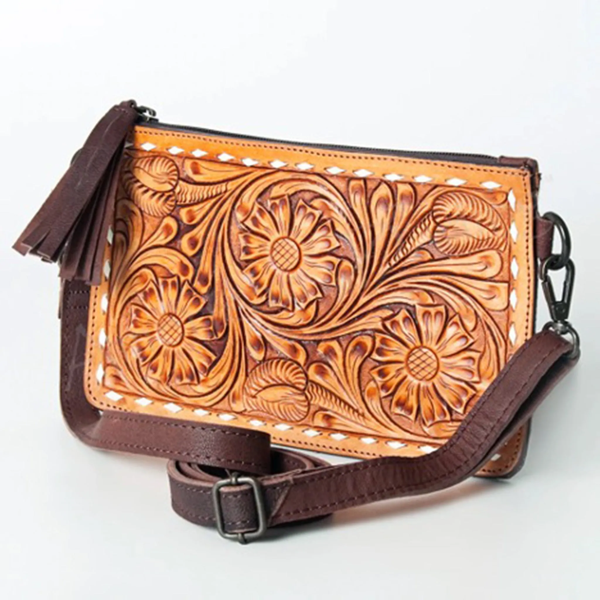 American Darling Tooled Crossbody Clutch