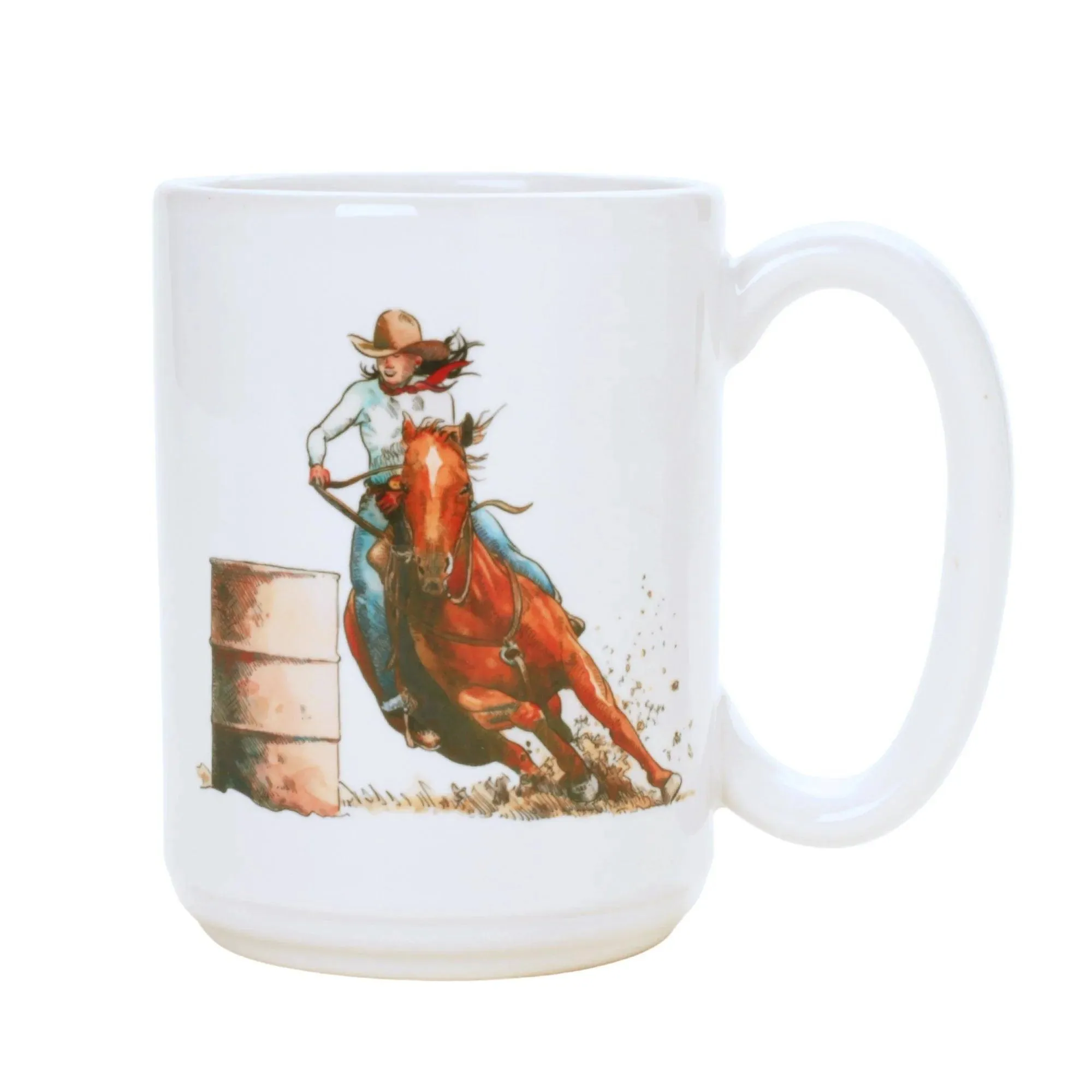 Barrel Racing Art Coffee Mug