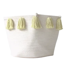 Buttercream Tassel Basket - Large