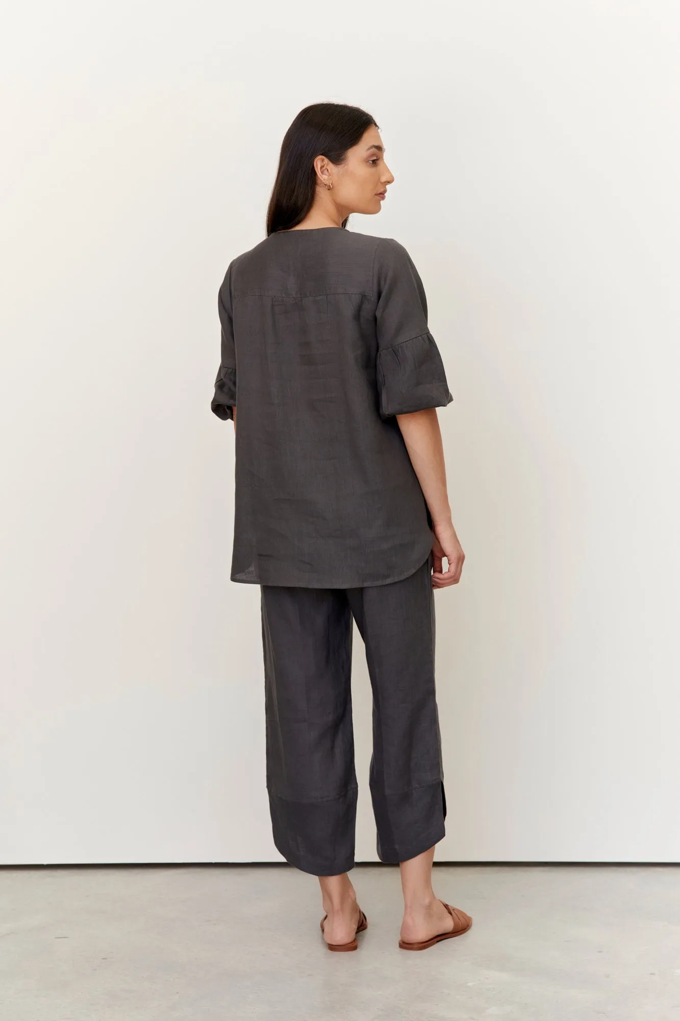 Clancy Linen Top Charcoal