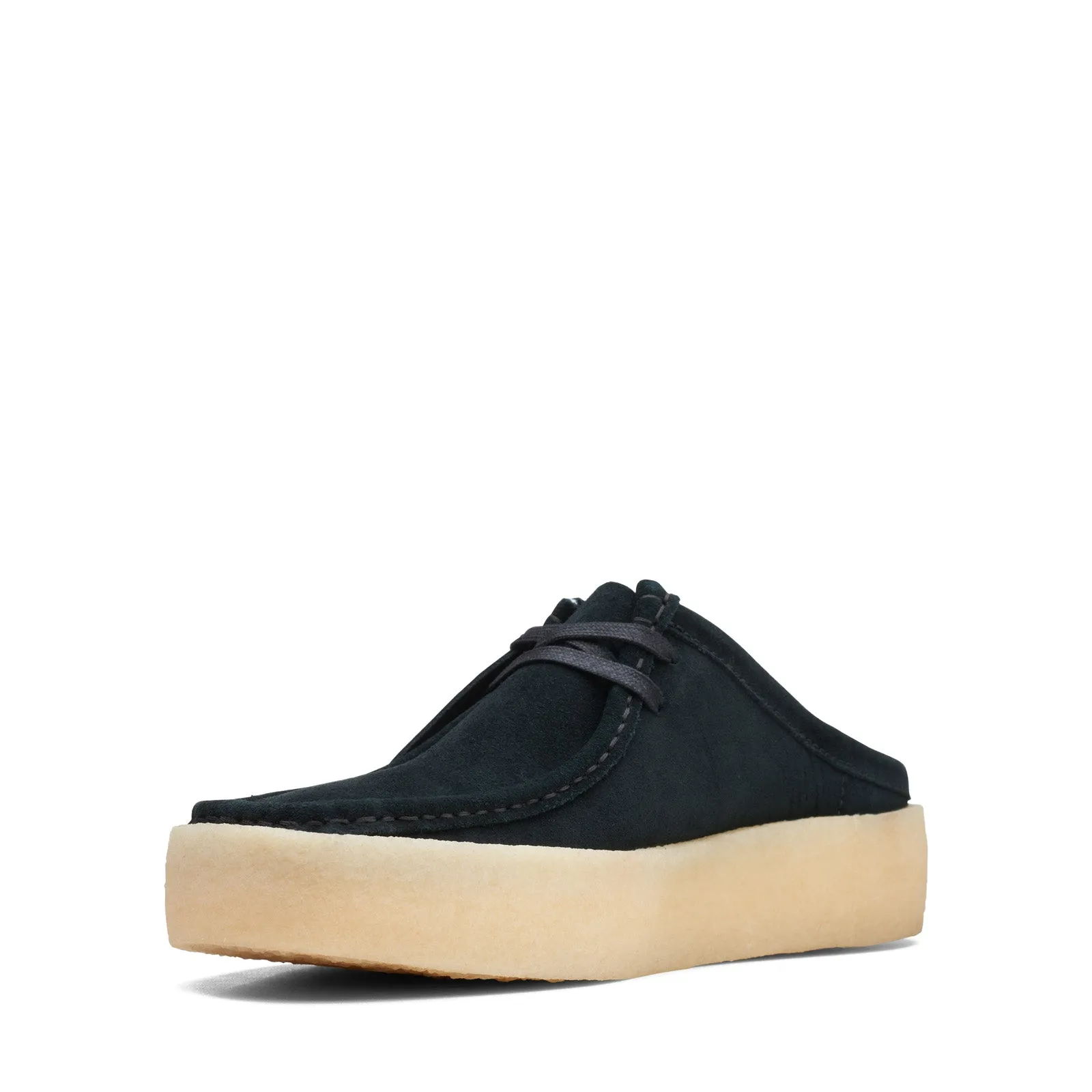 Clarks Originals Wallabee Cup Low Top Women's Black Suede Clogs Sandals 26169189