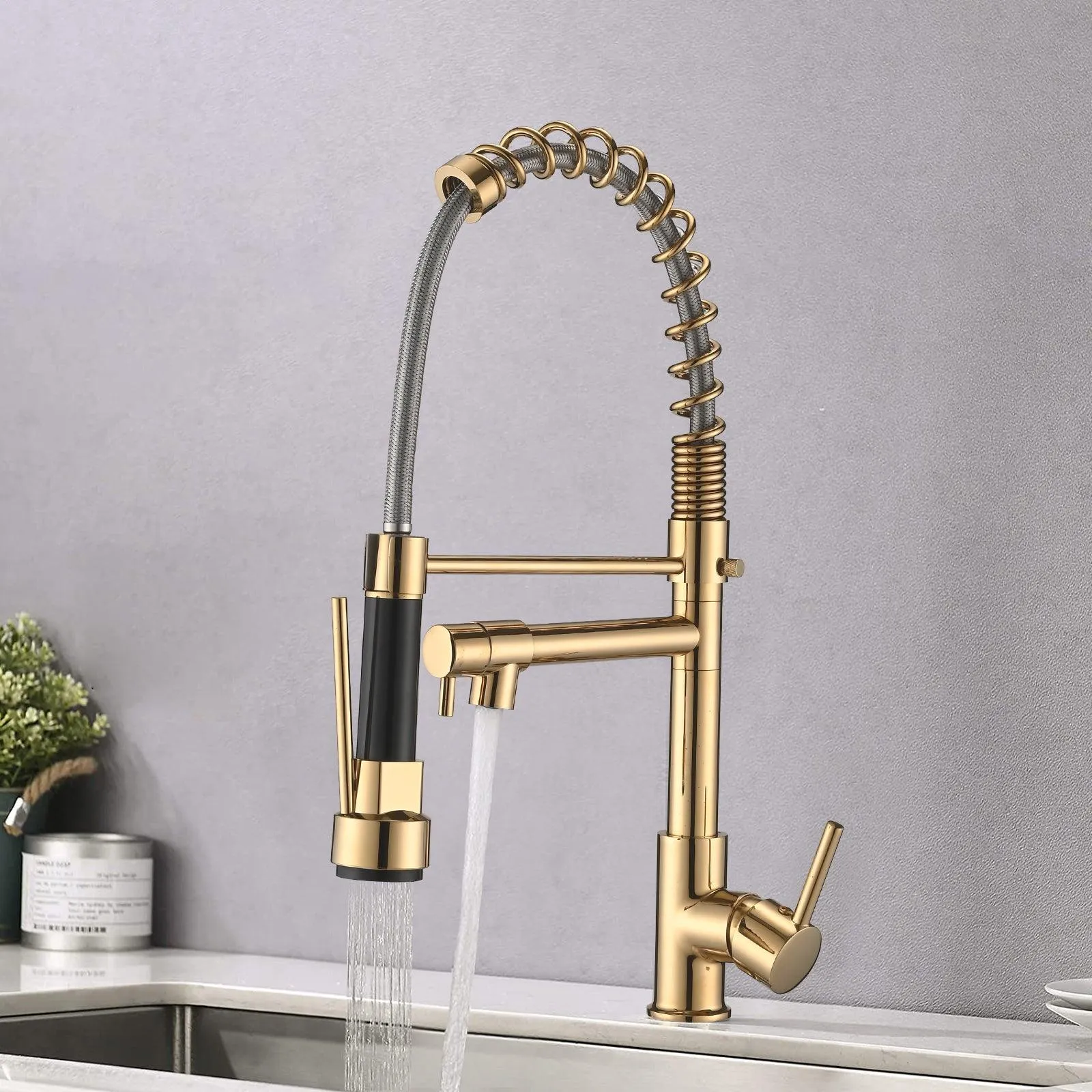 Commercial Pull Down Kitchen Sink Faucet Single Handle Modern Kitchen Faucets