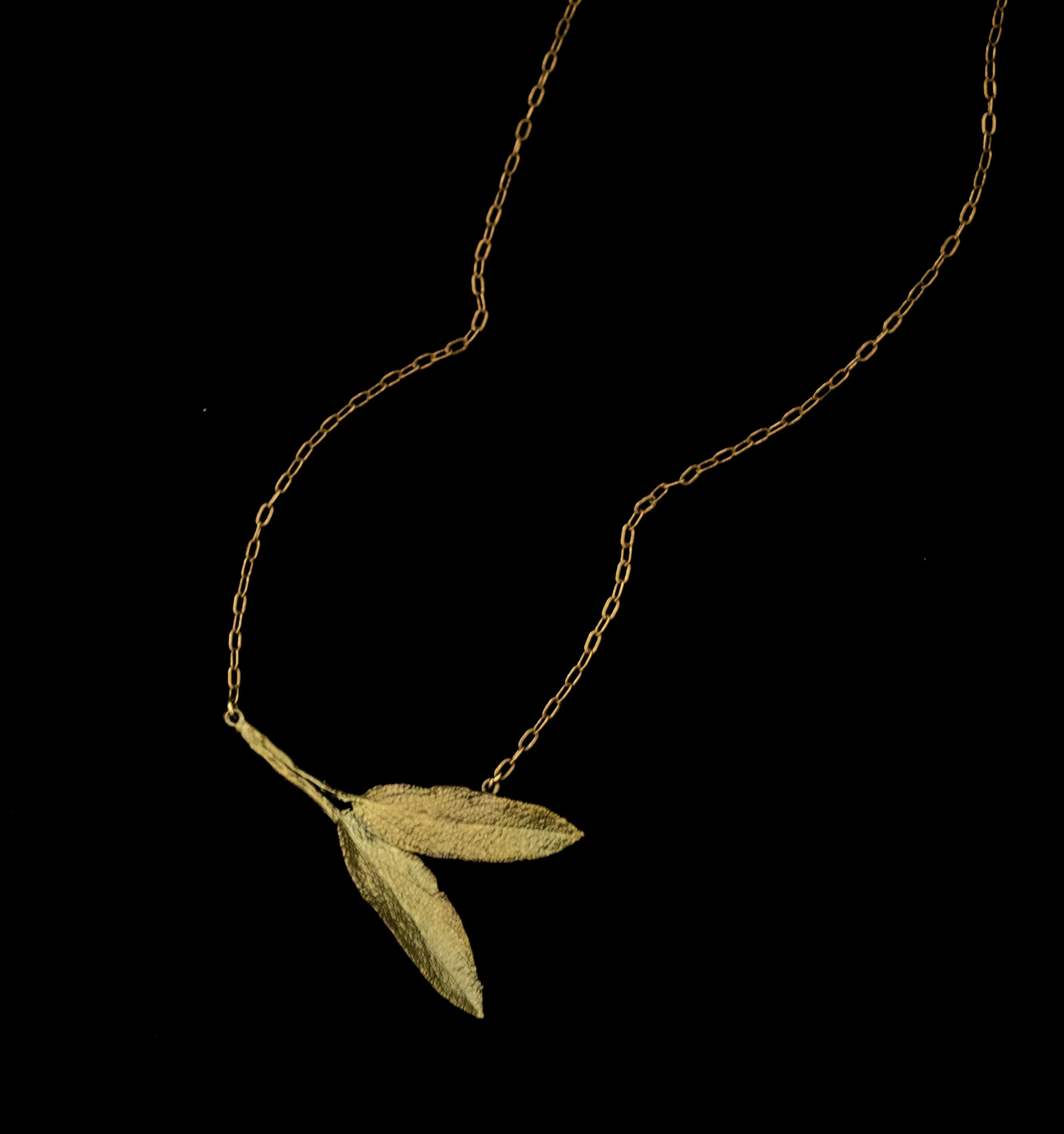 Dainty Sage Pendant - Petite Herb