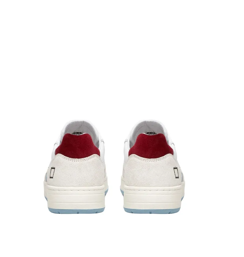 DATE Court 2.0 Vintage Calf White-Bordeaux Trainers