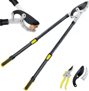 Extendable Anvil Loppers Shears, Tree Loppers Heavy Duty Branch Cutter