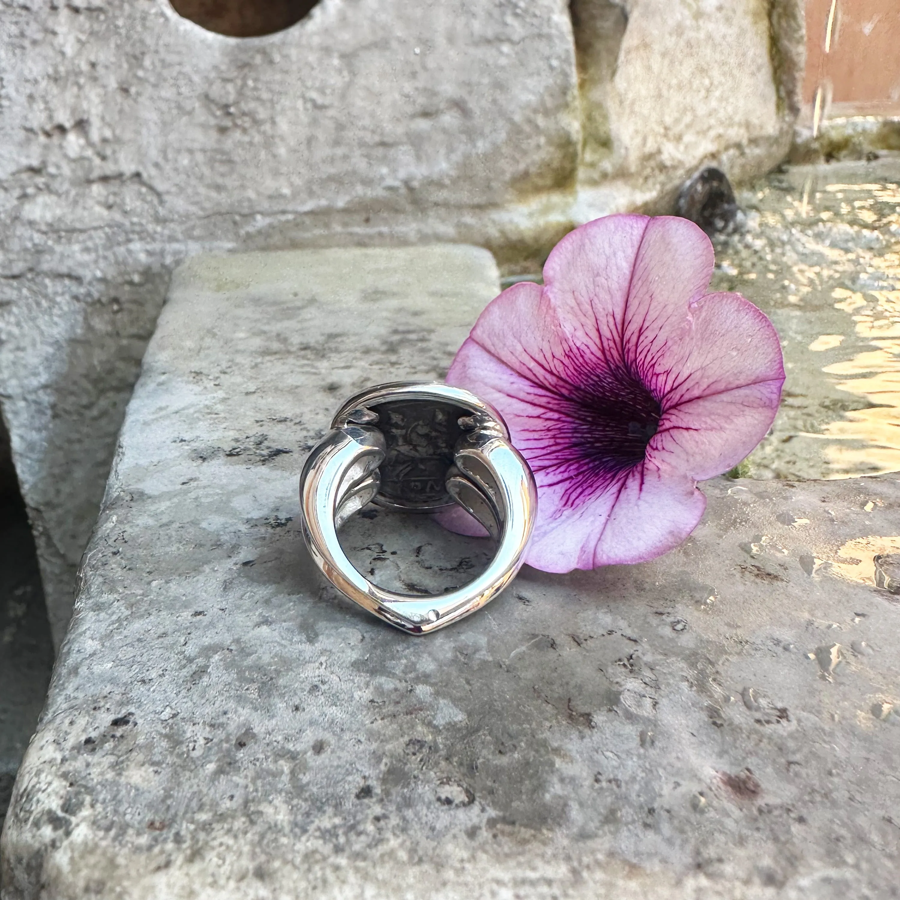 GODDESS ROME Genuine Ancient Roman Coin 3rd cent.BC Silver Ring