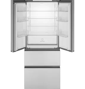 Haier 14.5 cu. ft. 4 Door Refrigerator, Fingerprint Resistant Stainless (QJS15HYRFS)