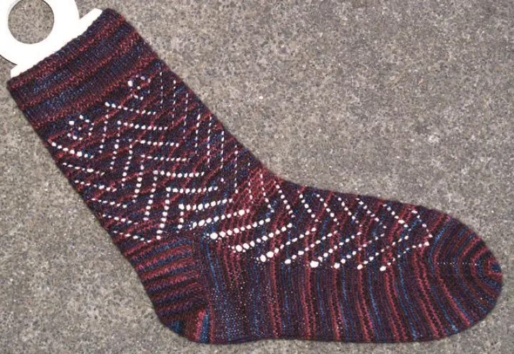 Hand Knit Sock Pattern - Airwaves Lace Sock Pattern