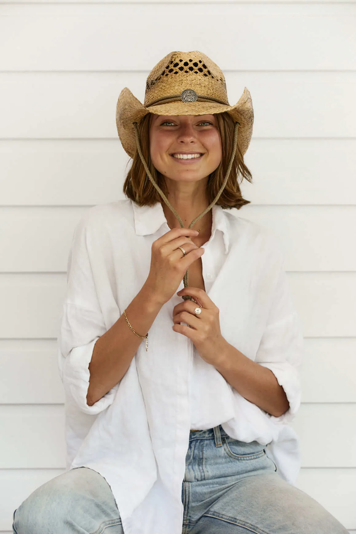 John Stone Western Shapeable Raffia Hat