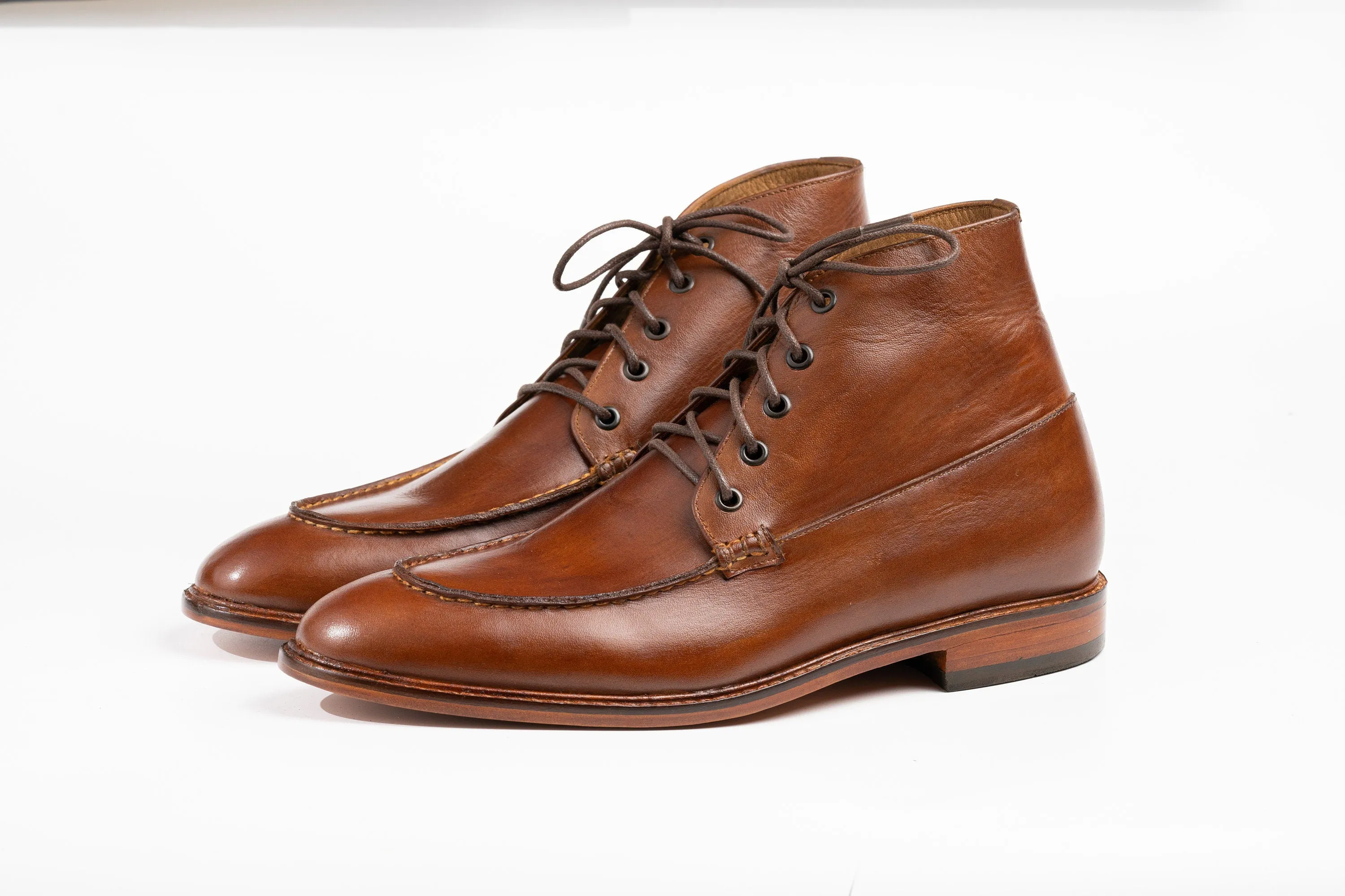 Lace Up boots, Hand Welted, Hand Lasted made using Hand-Finished Full-Grain Pull up Leather