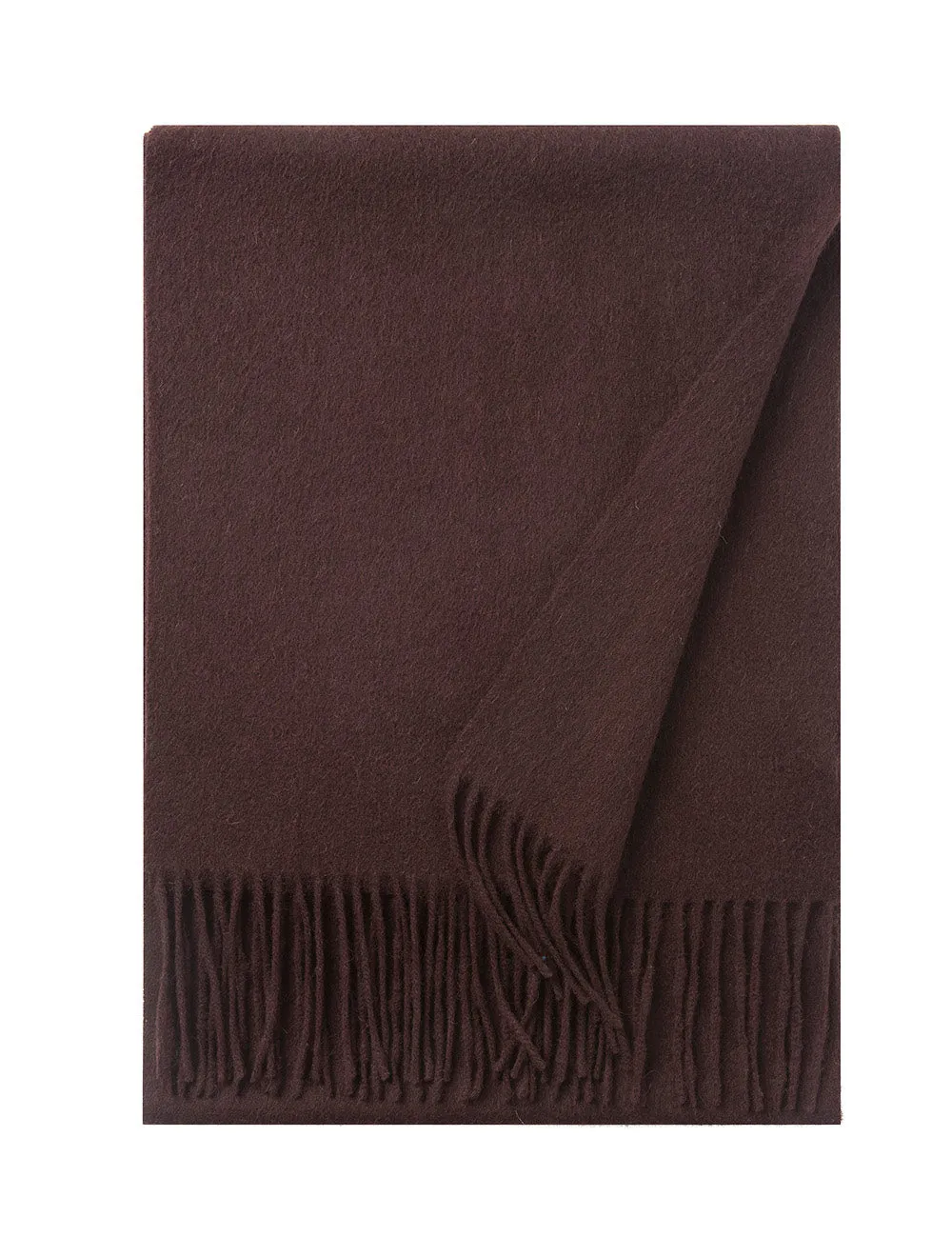 Lambswool Scarf Woven Plain Chocolate