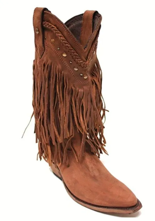 Liberty Black Vegas Fringe Boots in Faggio