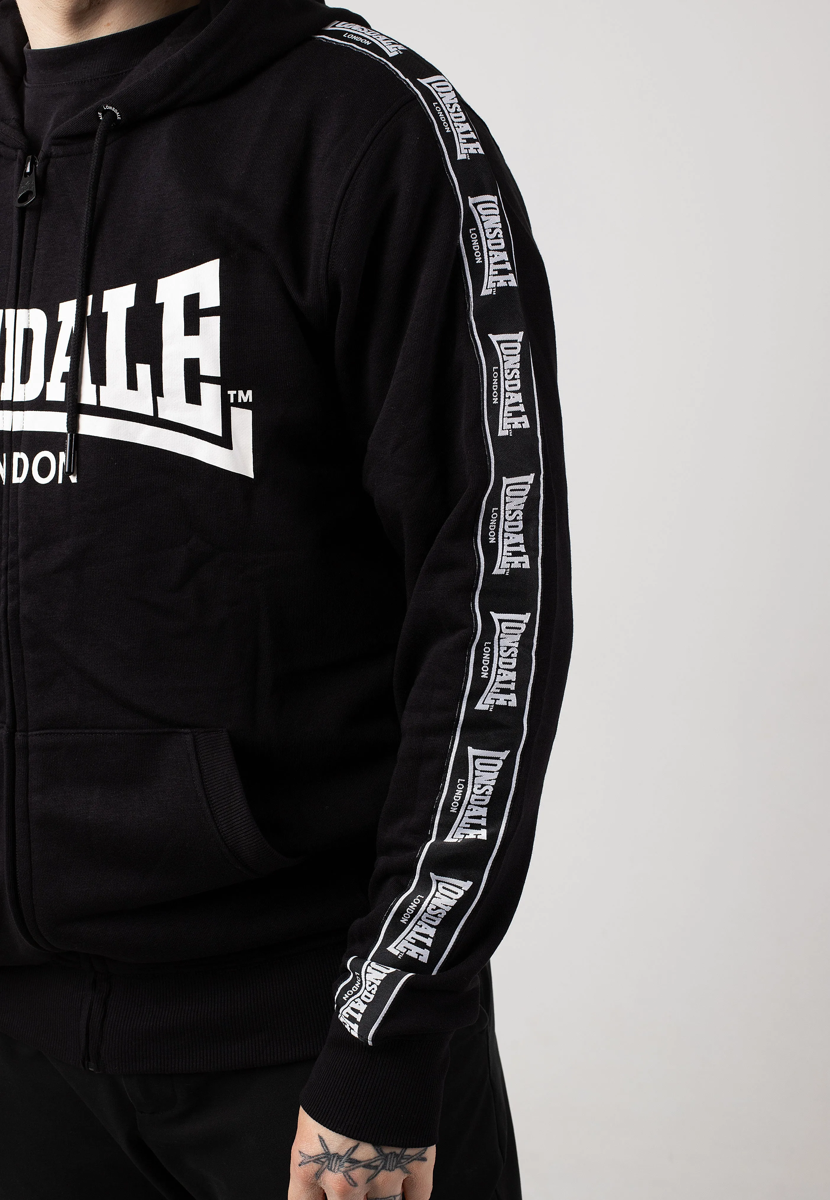 Lonsdale - Bigton Black/White - Zipper