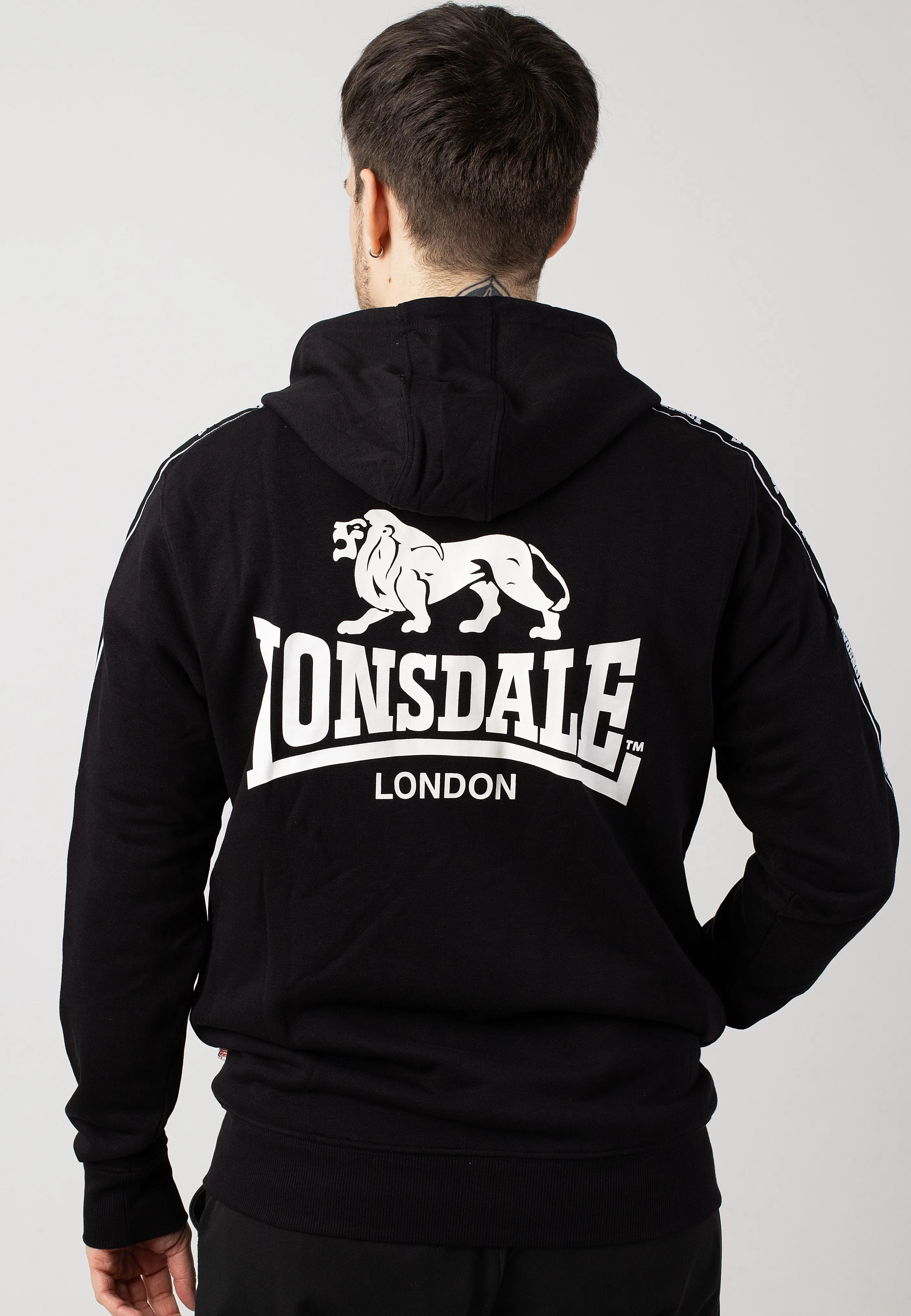 Lonsdale - Bigton Black/White - Zipper