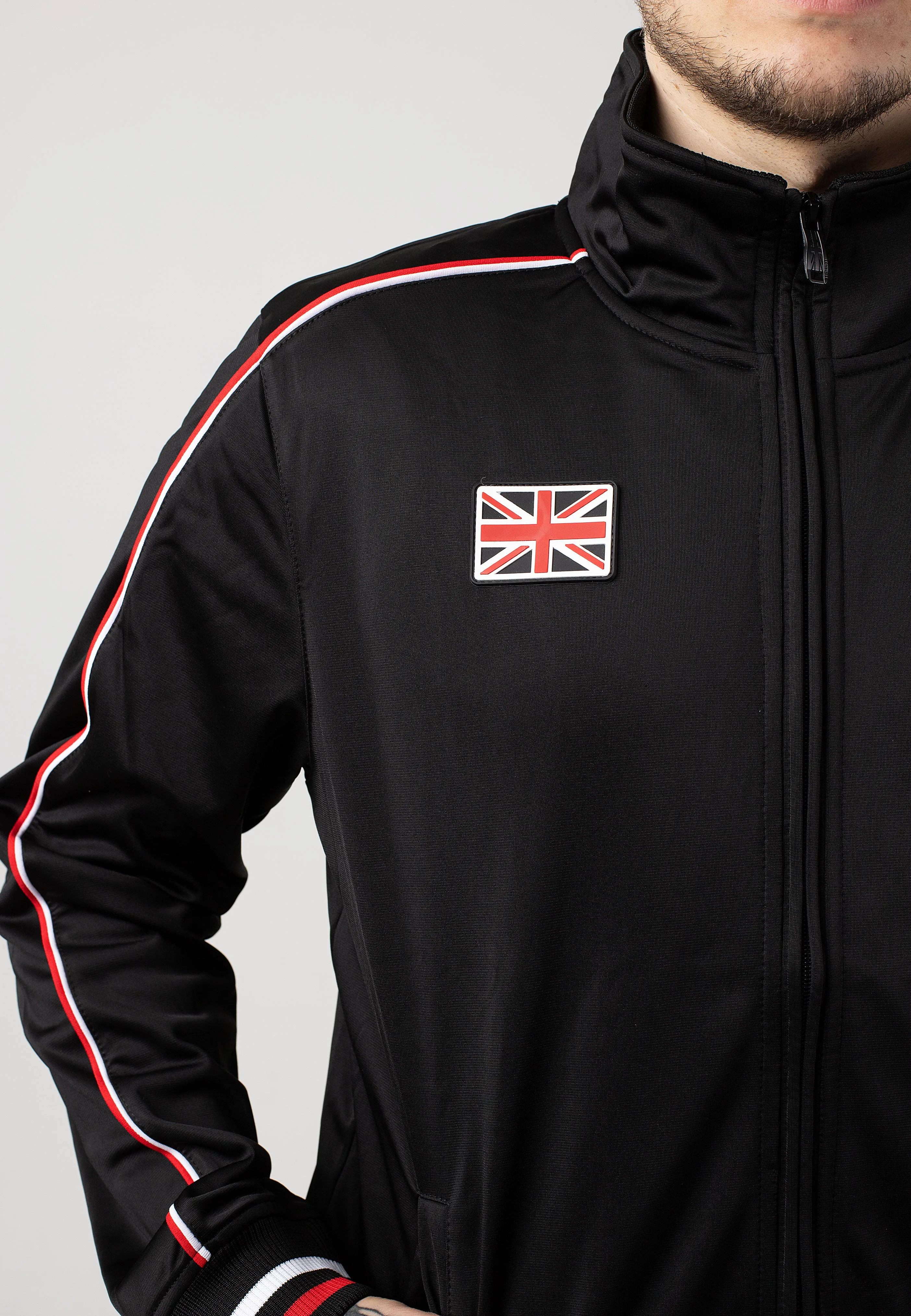 Lonsdale - Skellberry Black/Red/White - Track Jacket