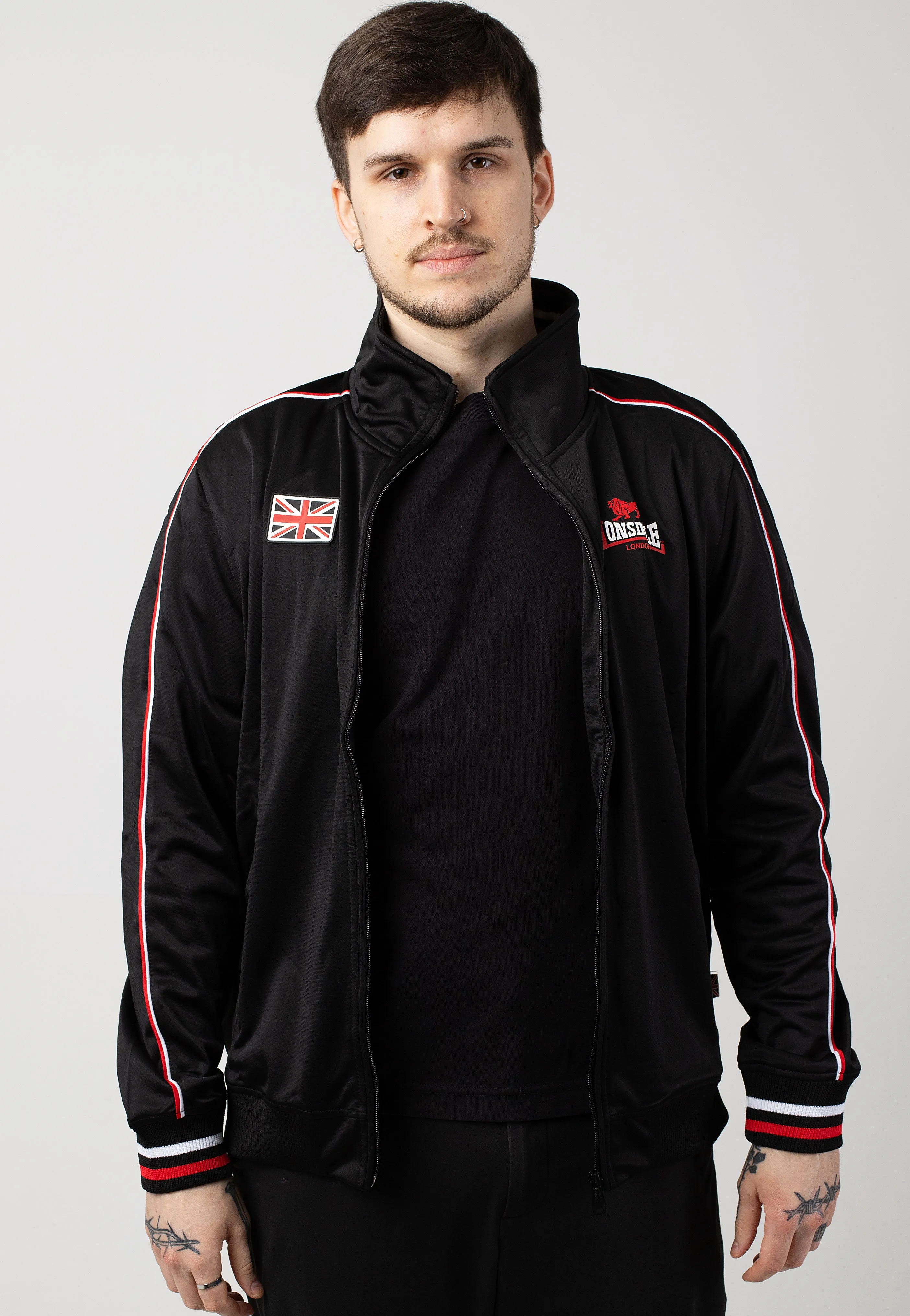 Lonsdale - Skellberry Black/Red/White - Track Jacket