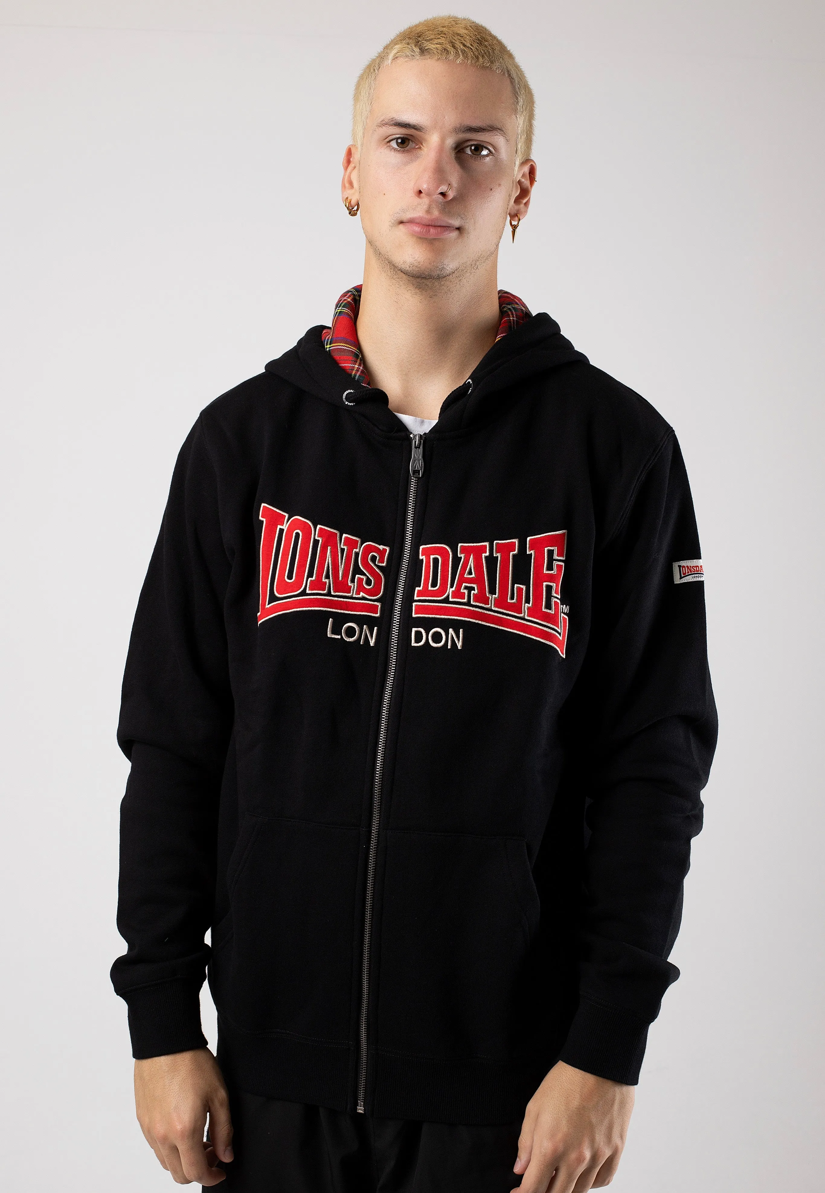 Lonsdale - Taransay Black/Red/Grey - Zipper