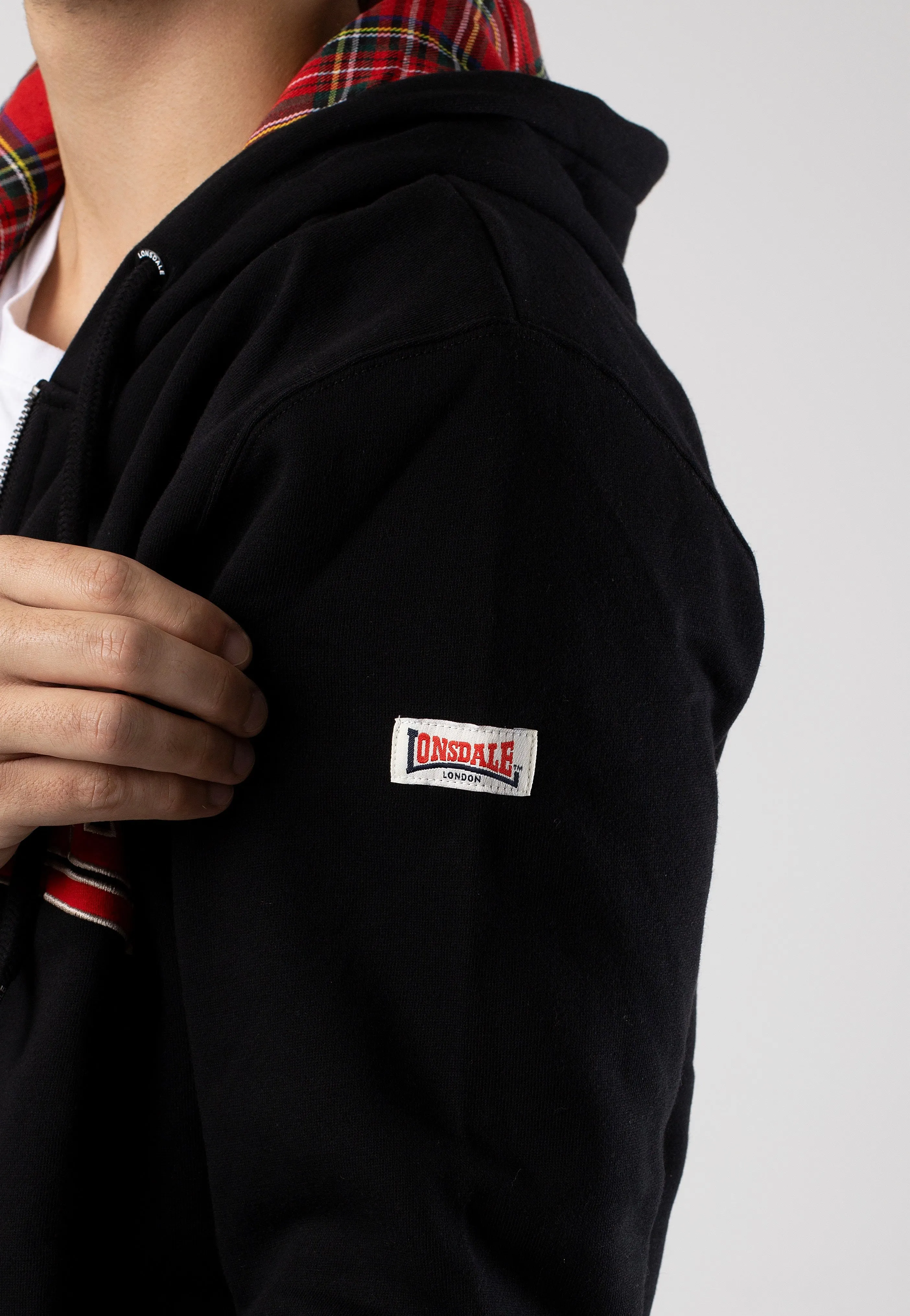 Lonsdale - Taransay Black/Red/Grey - Zipper