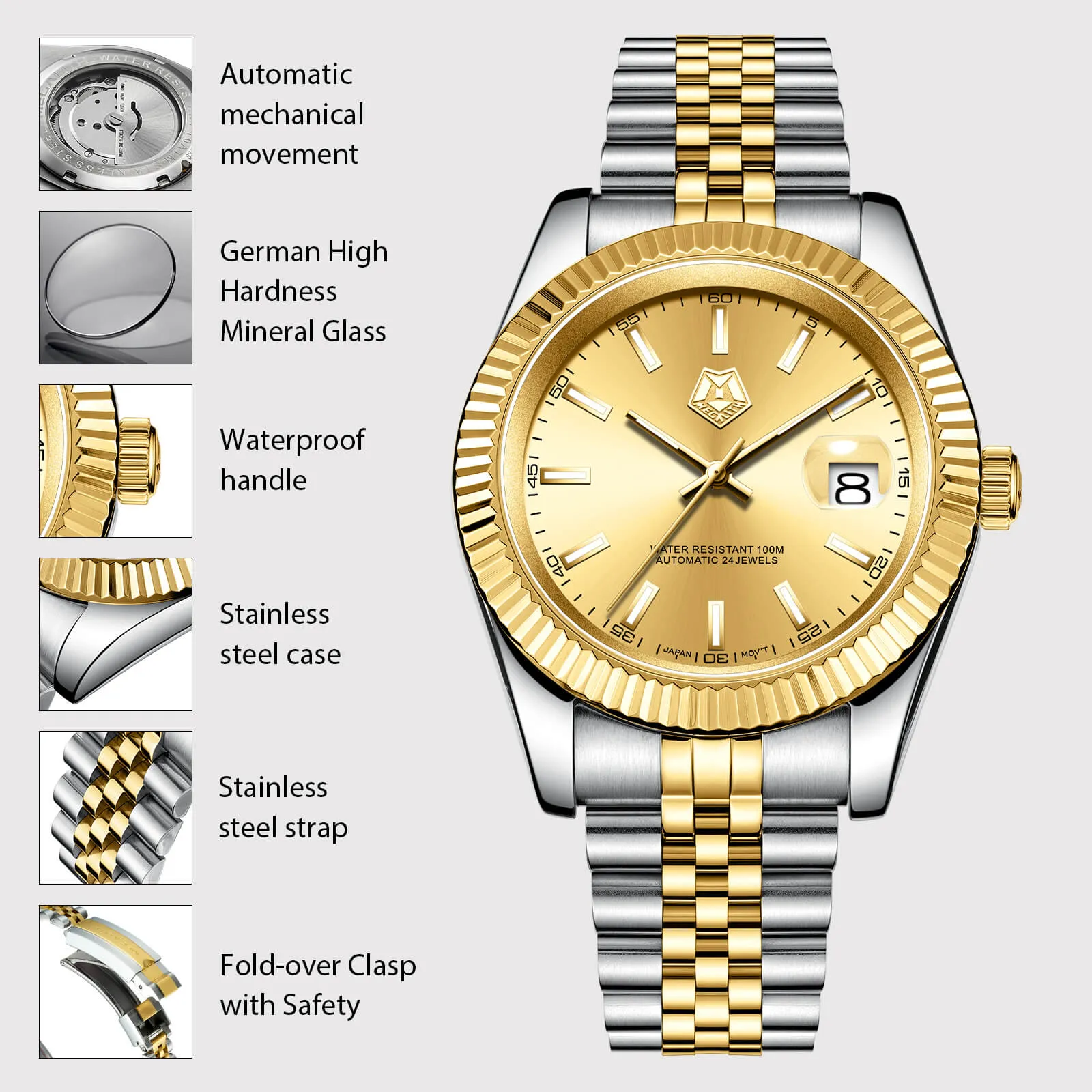 Mechanical Watch | Solid Steel | 8391M