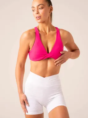 Momentum Twist Sports Bra - Hot Pink