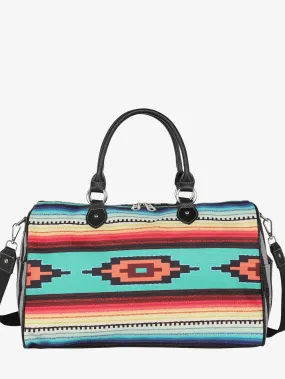 Montana West Aztec Print Canvas Weekender Bag