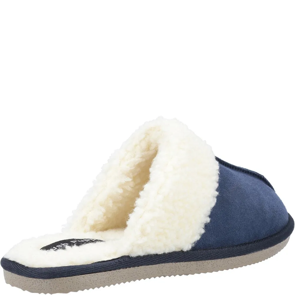 Navy Arianna Mule Slippers