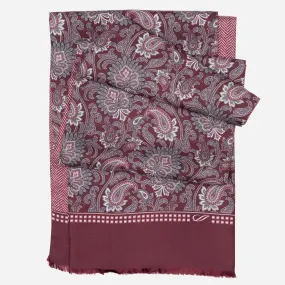 Pasquino - Reversible Silk Scarf - Wine