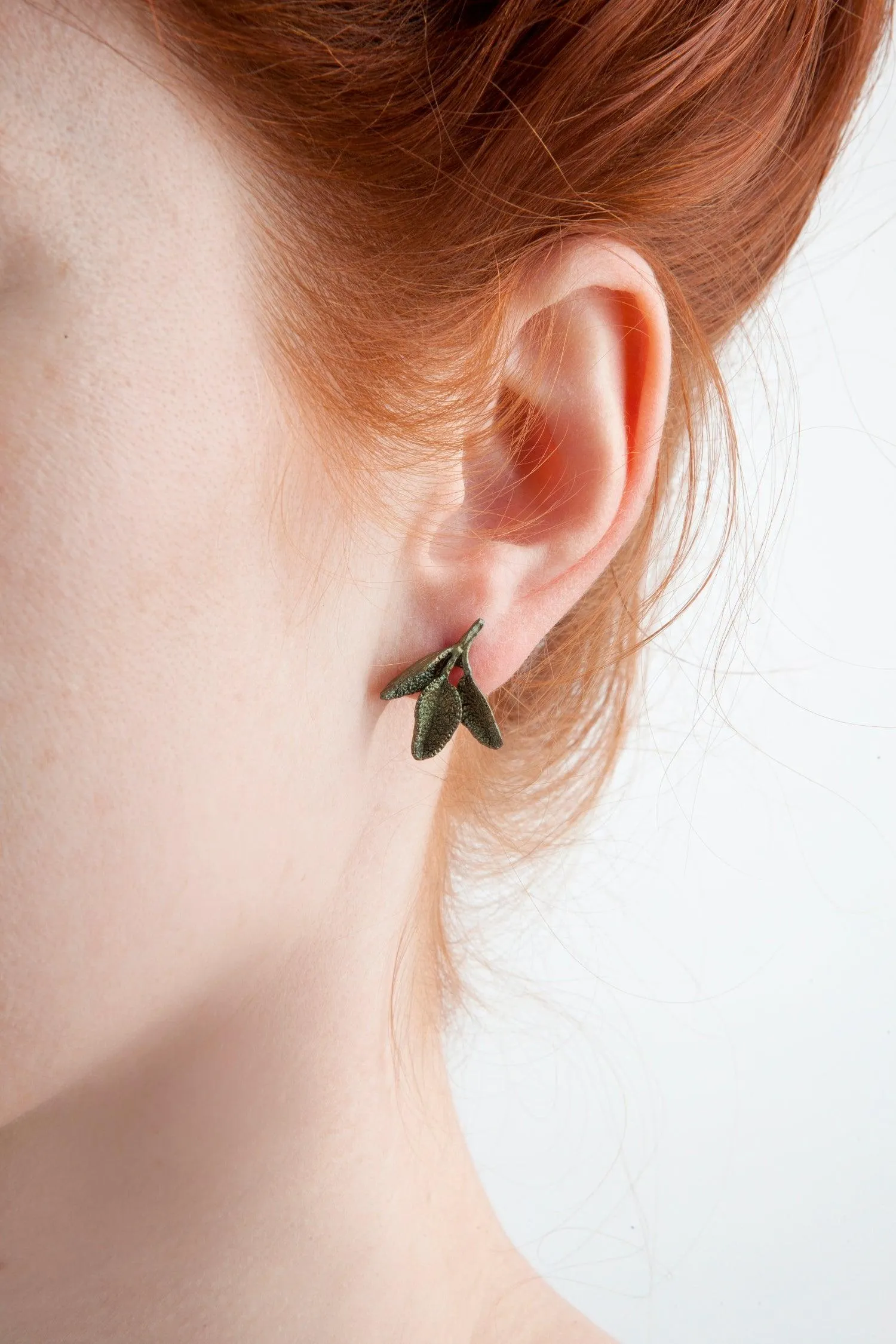 Petite Herb - Sage Post Earring