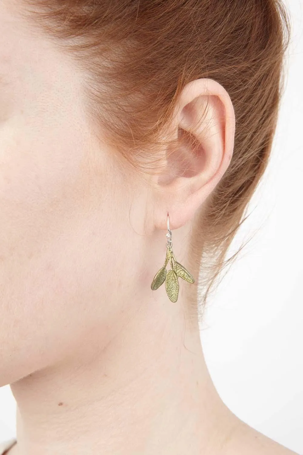 Petite Herb - Sage Wire Earring