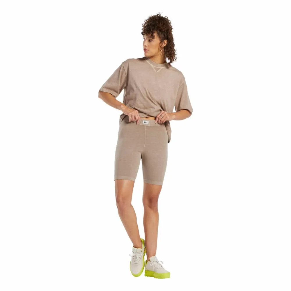 Reebok Apparel Women Classics Natural Dye Legging Shorts TAUPE