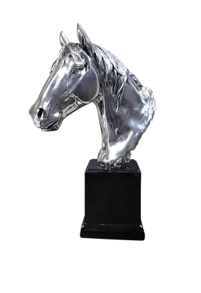 Richard Cooper Large Horse Nickel Resin Sculpture