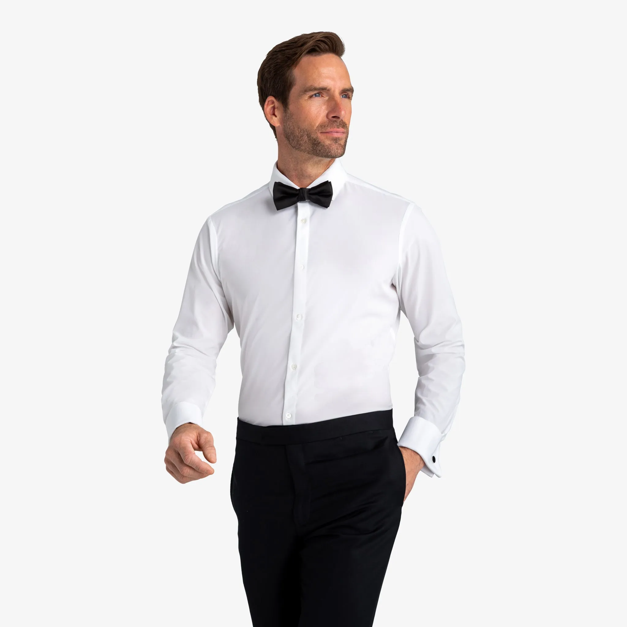 Solid White Tux Shirt