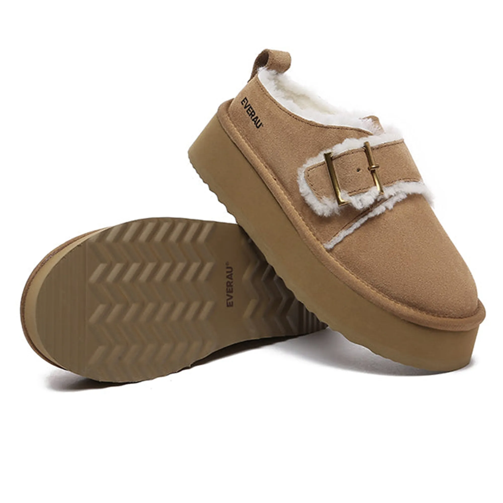 Tass Buckle UGG Platform Slippers