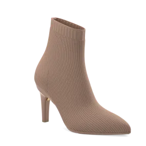 The Bootie - Latte Knit   Stiletto Heel Kit 4 Latte