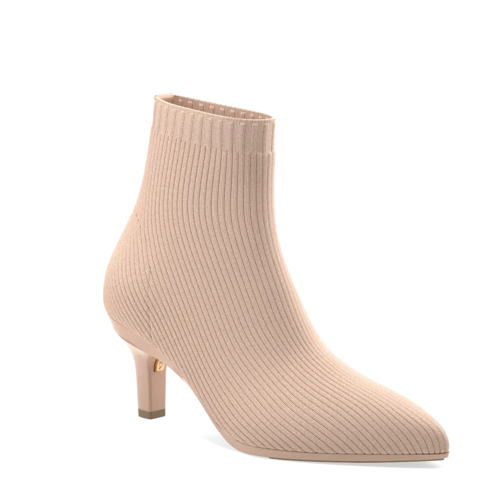 The Bootie - Sand Knit   Stiletto Heel Kit 3 Sand - FINAL SALE