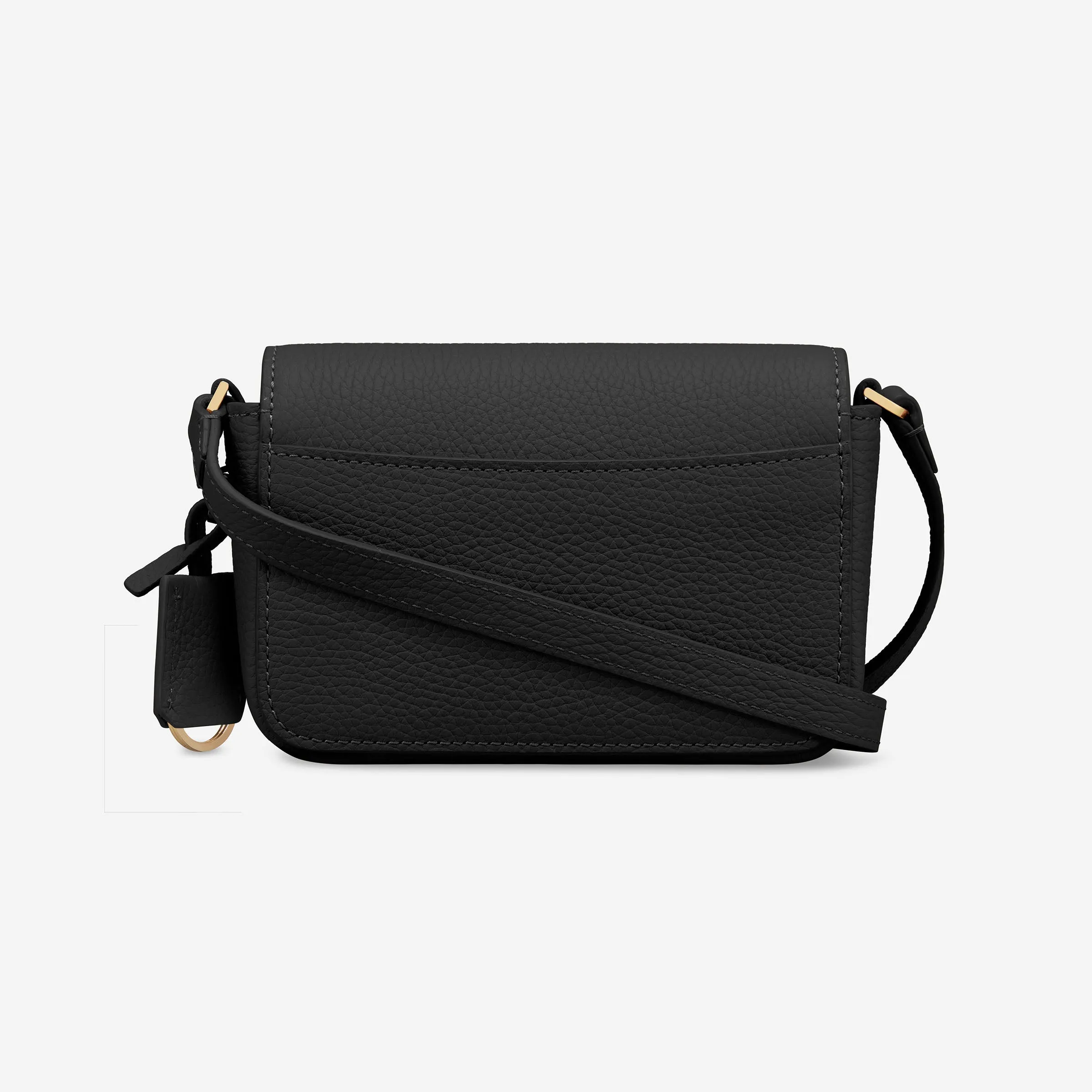 The Micro Flap Bag - Black Caviar