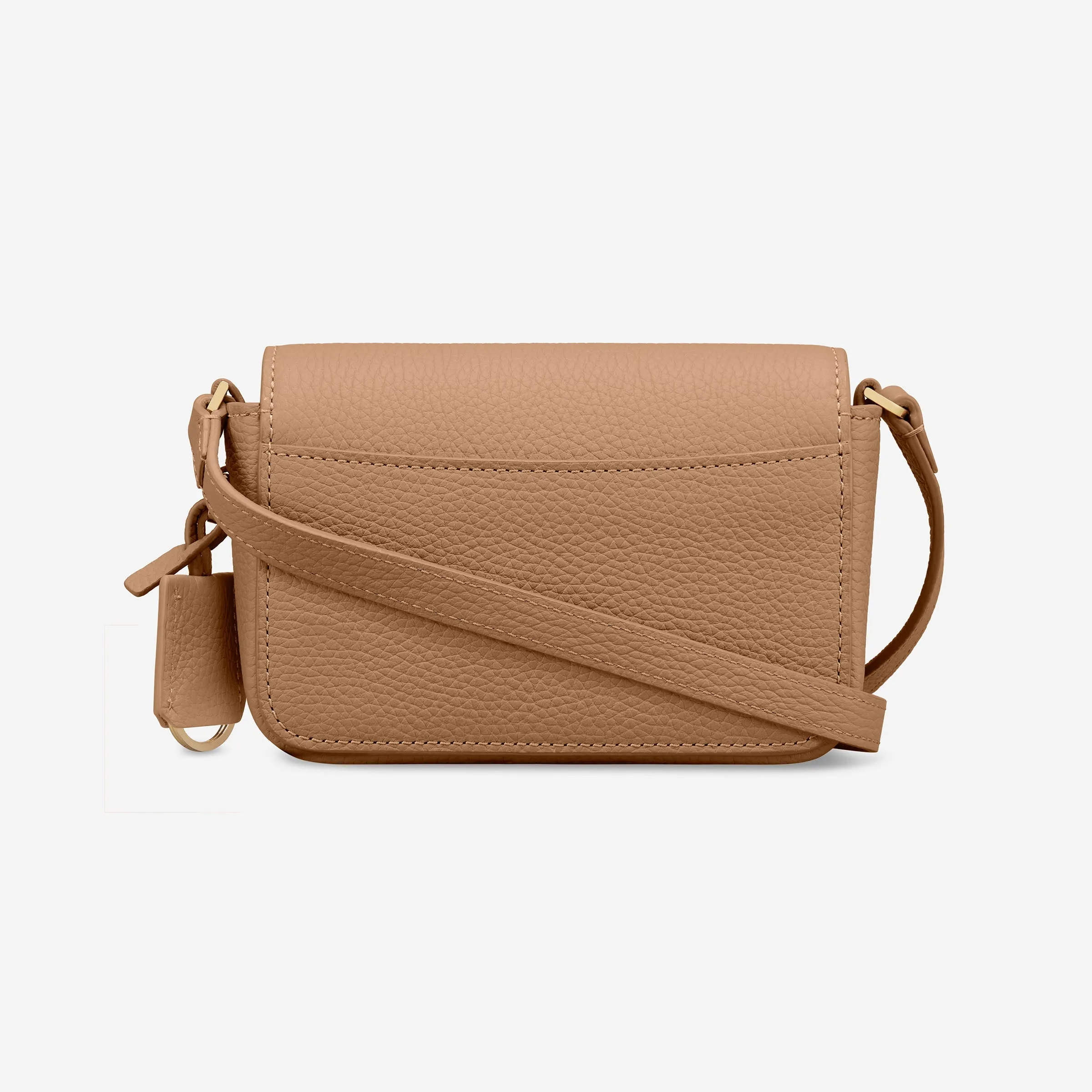 The Micro Flap Bag - Sandstone Brown