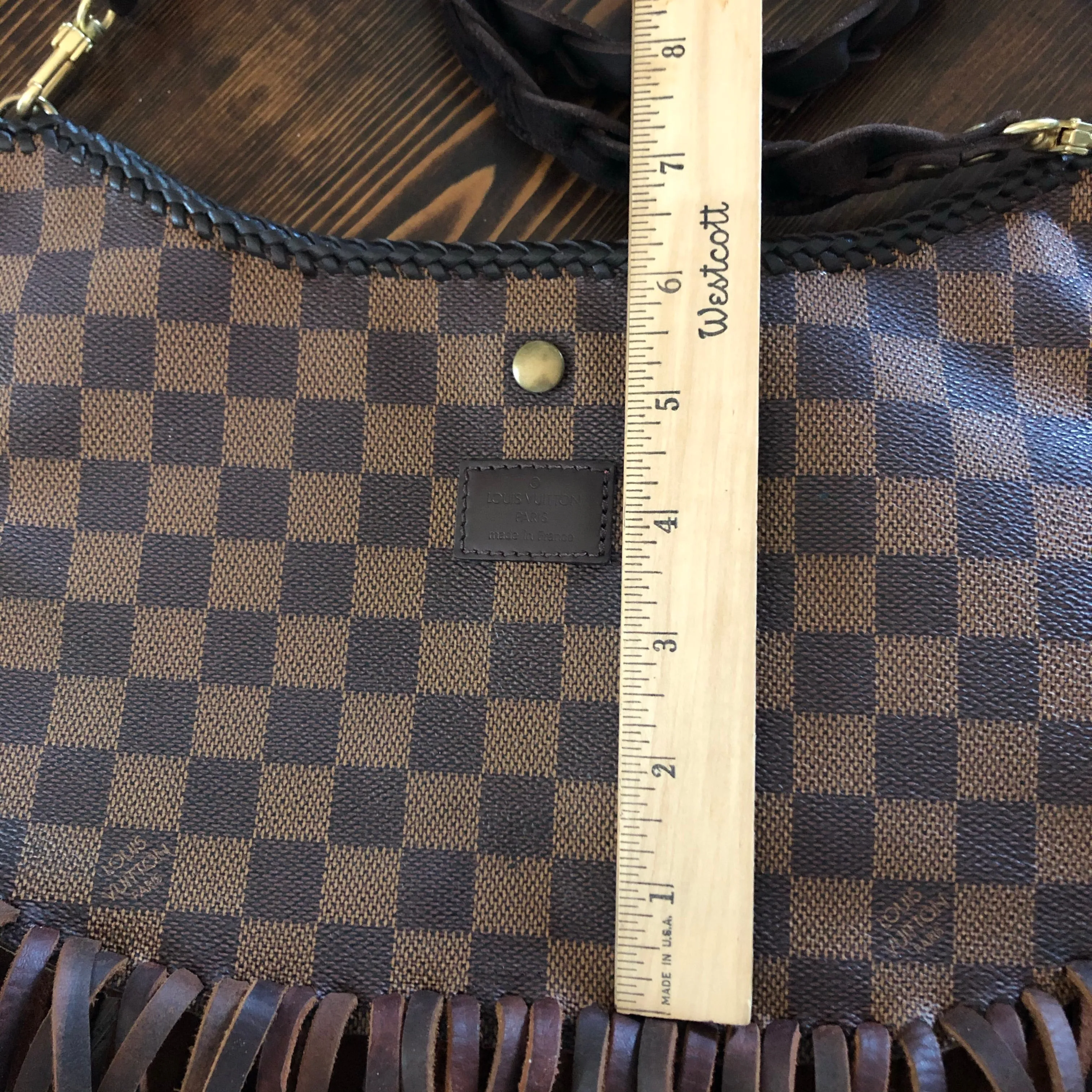 The Peacock - Vintage Damier Hobo Tote/Crossbody