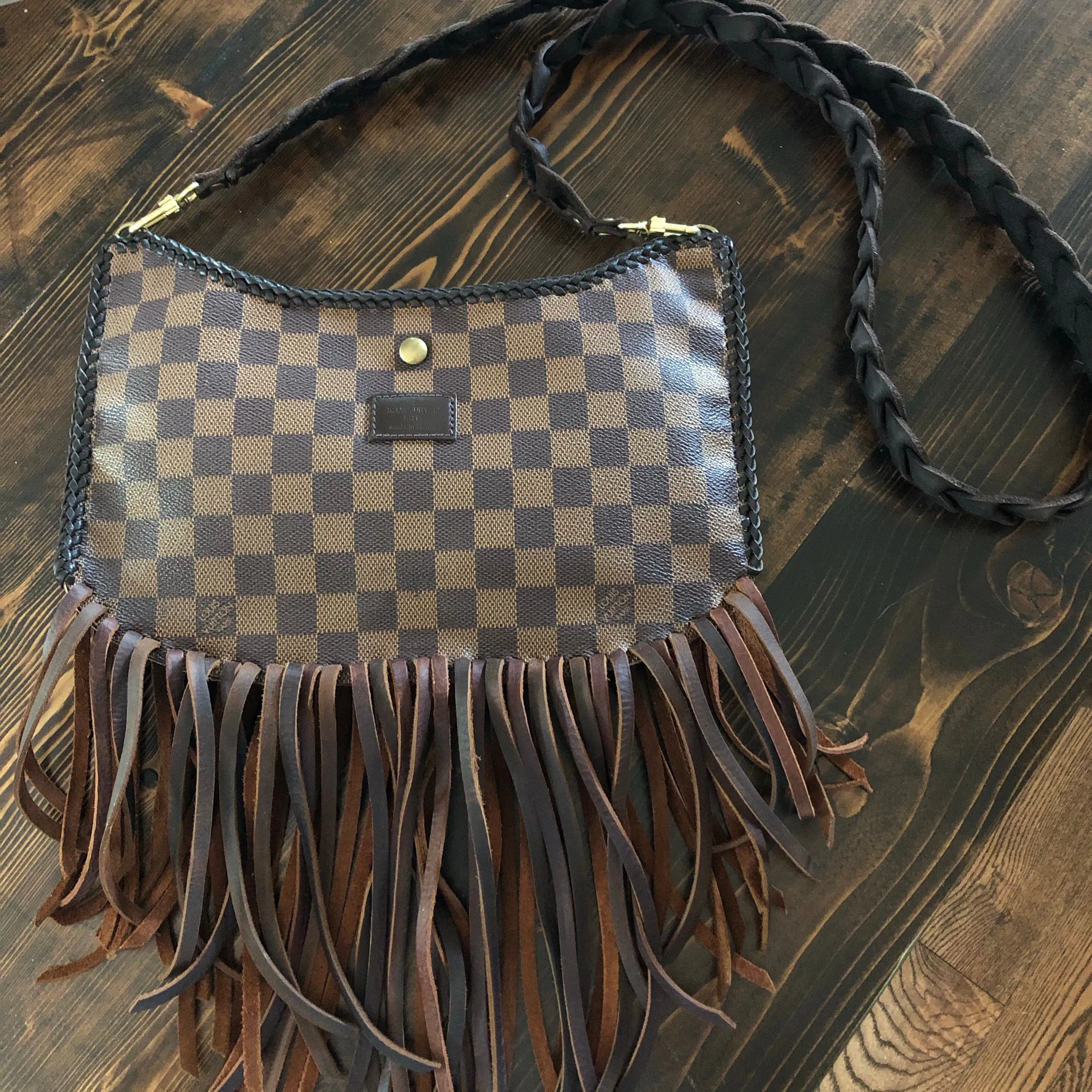 The Peacock - Vintage Damier Hobo Tote/Crossbody