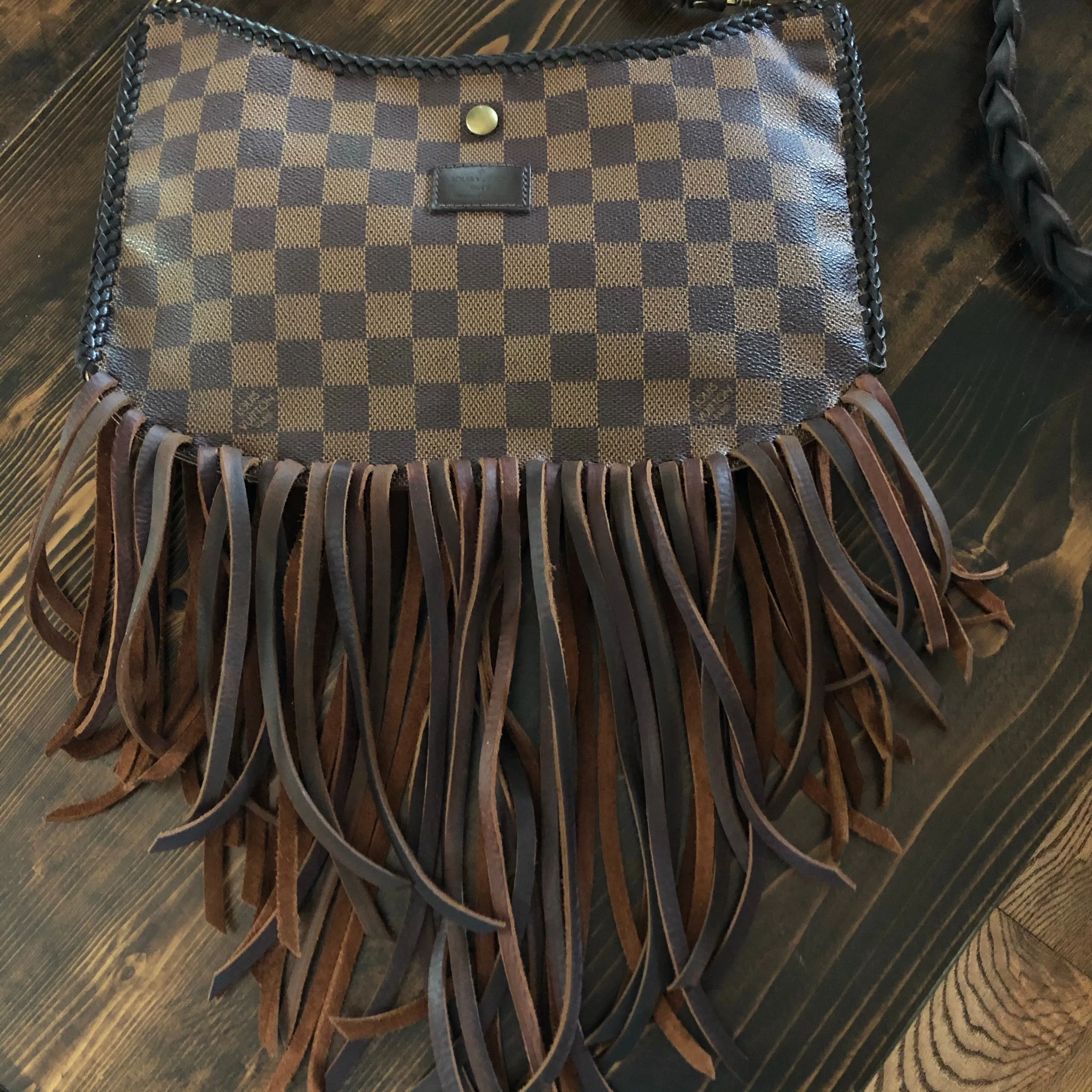 The Peacock - Vintage Damier Hobo Tote/Crossbody