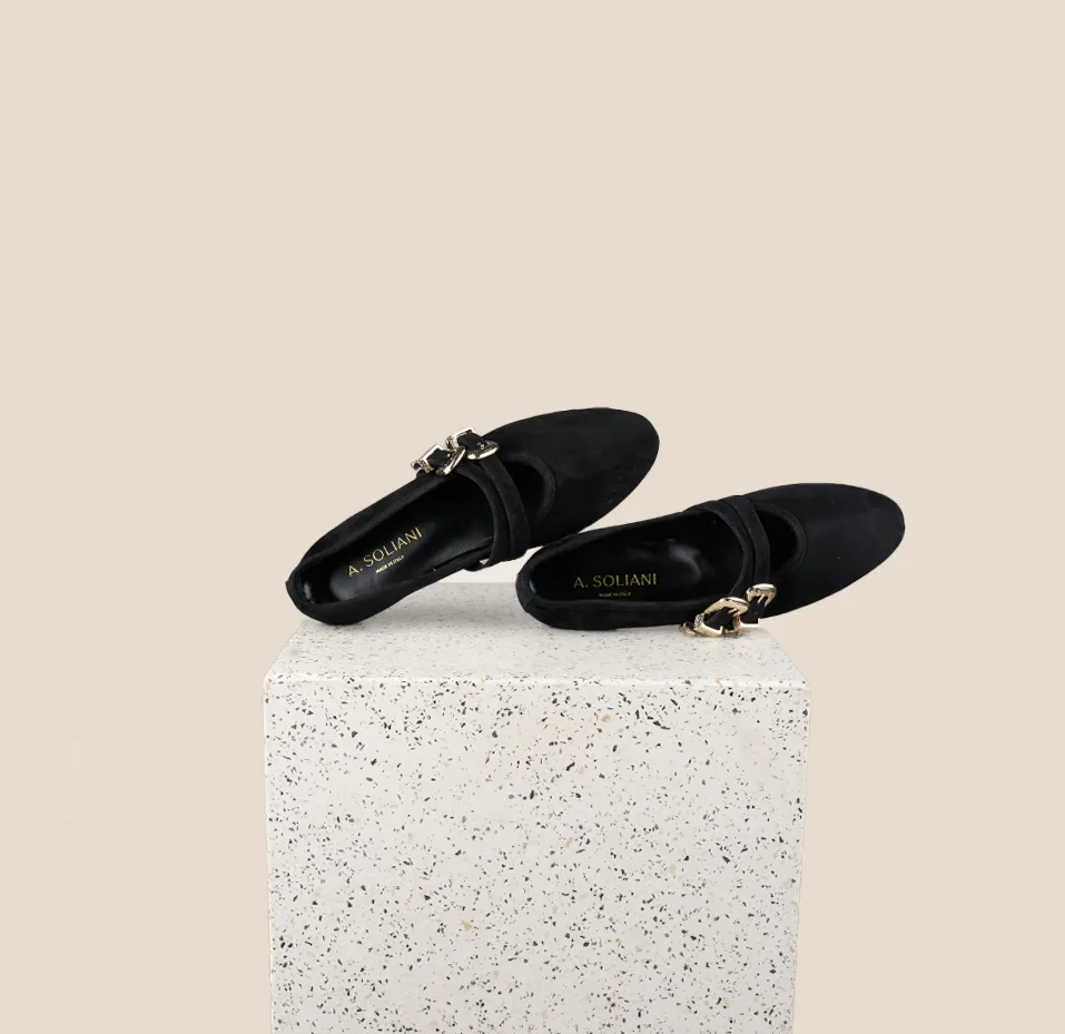 Udine Black Suede